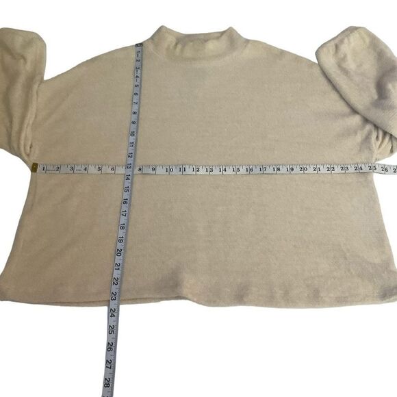 Sanctuary Sweater Funnel Neck Drop Shoulder Tan Balloon Sleeves Women 1X - Picture 6 of 12